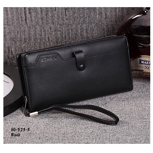 Handie Leather Cards Holder Wallet Purse - Black