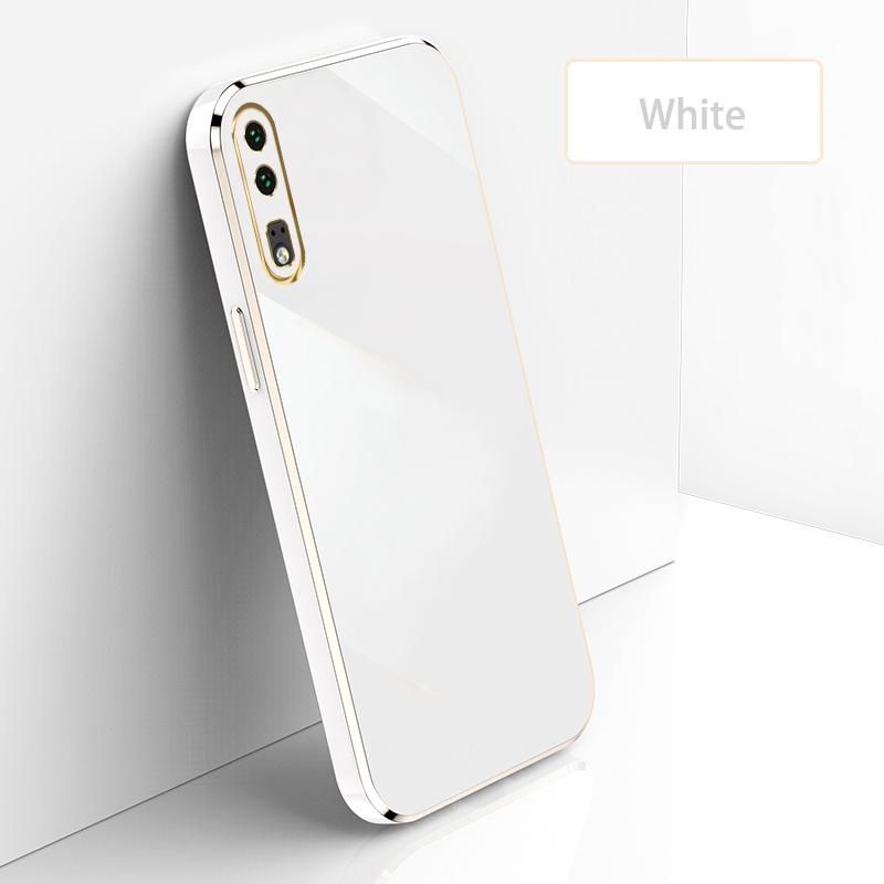 Ultra Thin Plating Phone Case for Huawei P20 Lens Protection soft Phone Back Cover-White