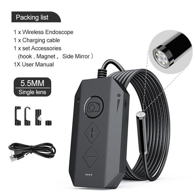 1080P Dual-Lens Endoscope Wireless Endoscope with 8 LED Inspection Camera Zoomable Snake Camera For Android & iOS Tablet Huawei