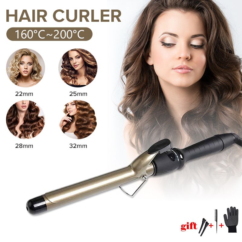 22/25/28/32mm Titanium Golden Hair Curler Hair Care Styling Tools Various Size