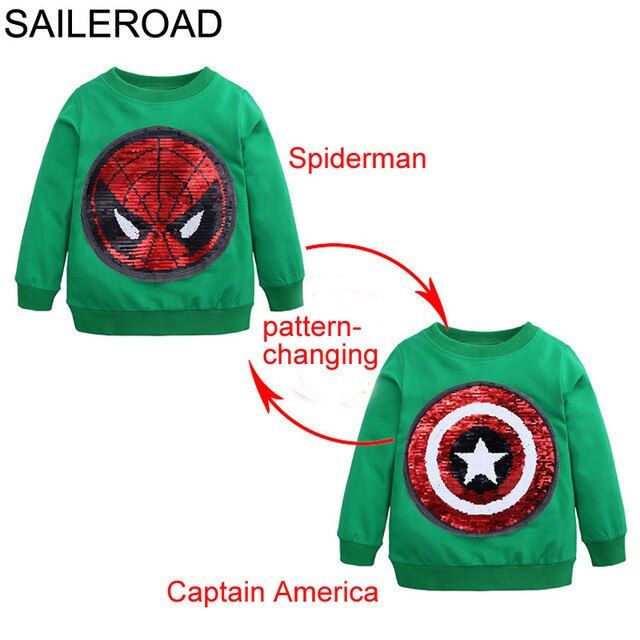 -Saileroad -Spiderman -Face-Changing -Boys 7907 Green_24M