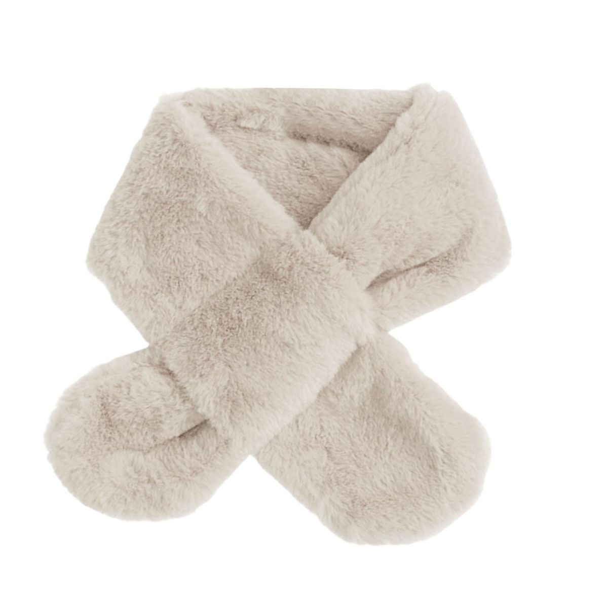 Children Scarf Baby Thickened Faux Rabbit Fur Scarf Apricot