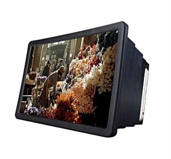 F2 Portable 3D Smartphone Screen Video Enlarged Magnifier- Black