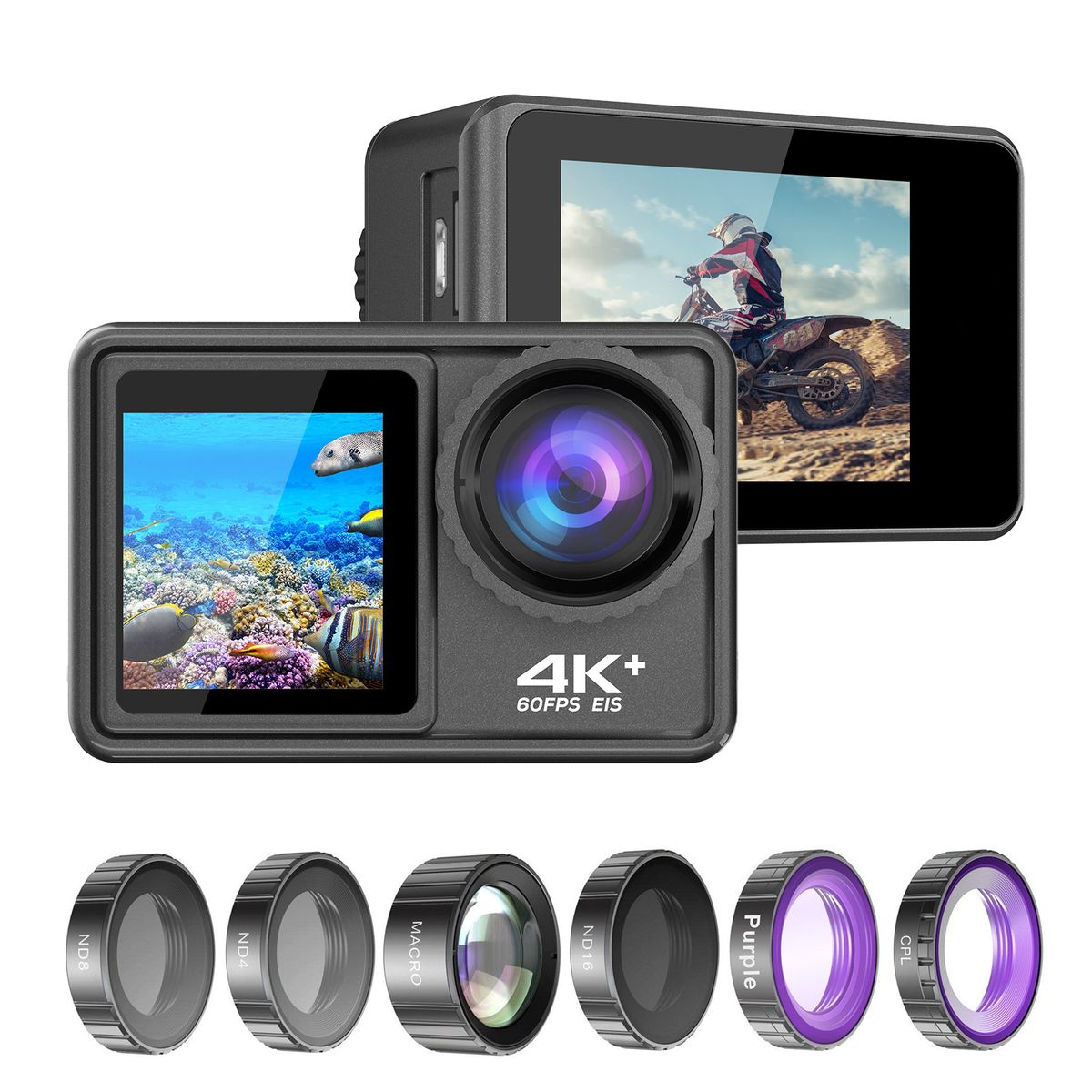 4K 24MP Dual Screen Sport Camera DV Camcorder 2.0 Inch