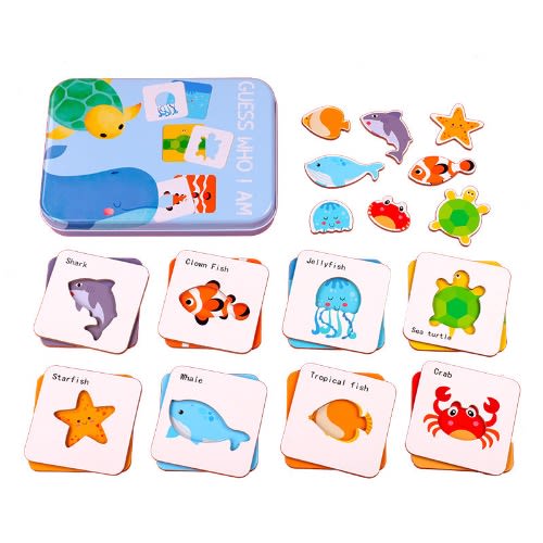 Ocean Animals Flashcard Puzzle