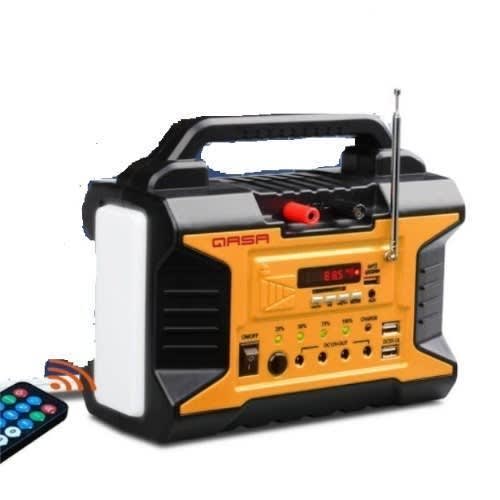 Solar Power Portable Generator With Fm Radio + Torch & Panel