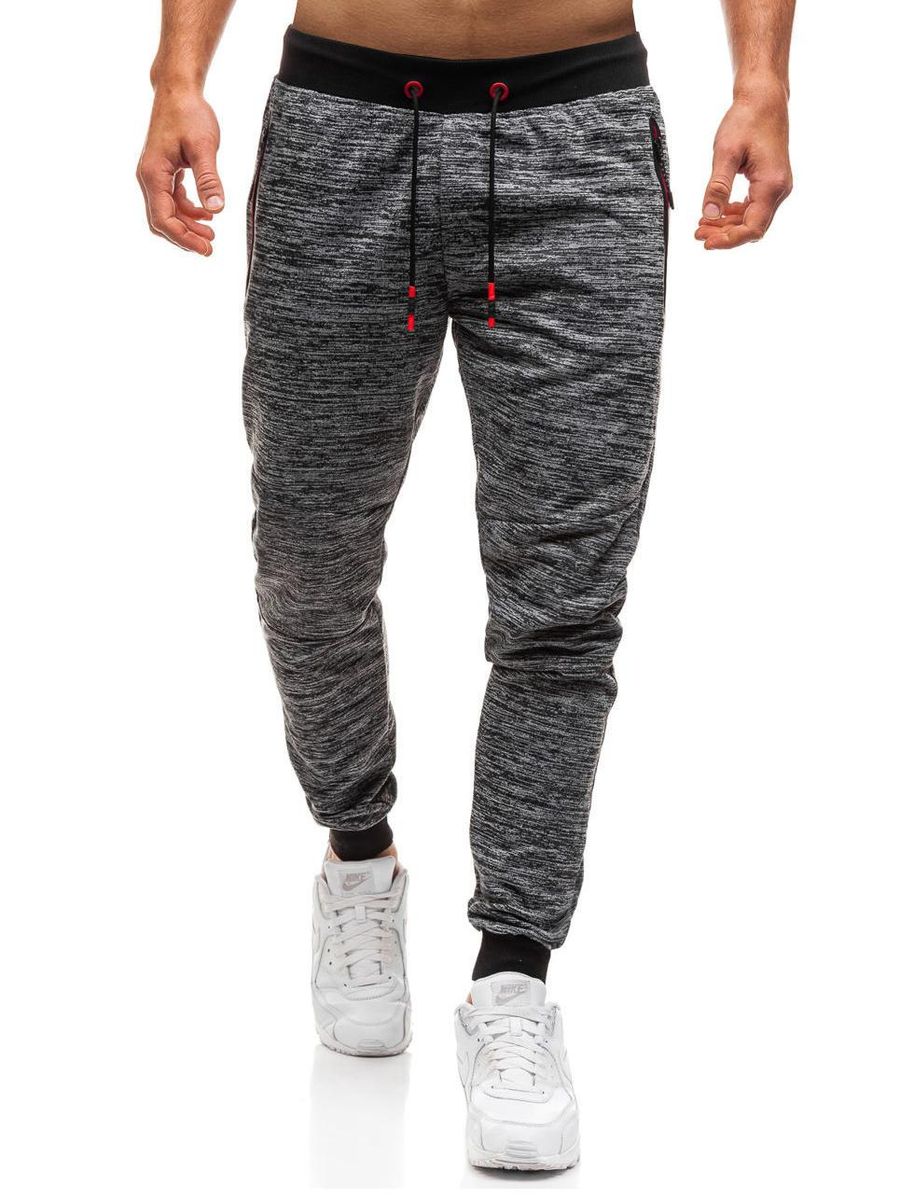 Pants with pockets and zipper for men Jogging big carving new