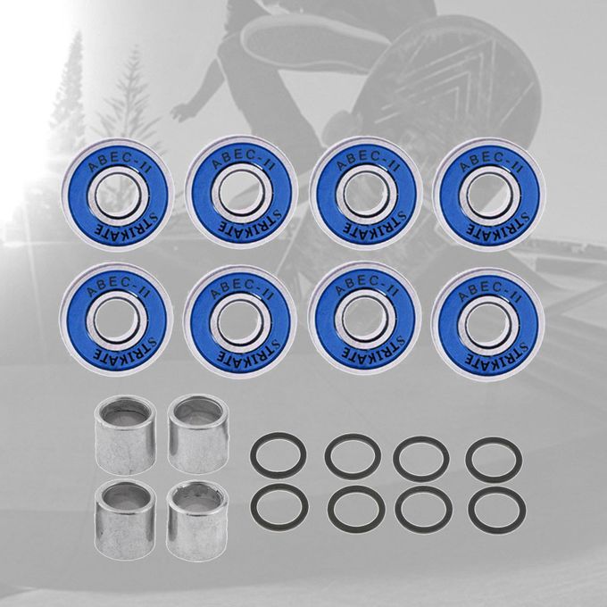 8-PACK Skate Bearings Skateboard Scooter Inline Roller Wheel Abec Blue