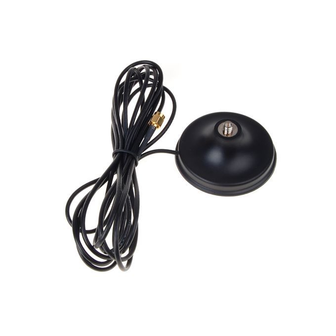Black Round RP SMA Male To RPSMA Female RG174 Antenna Socket