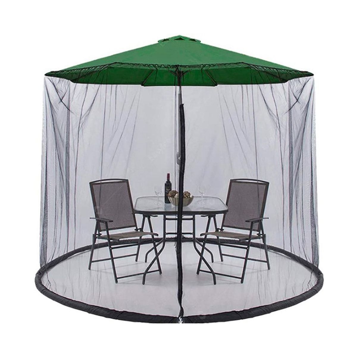 Outdoor Restaurant Patio with Zipper Closure Swing
