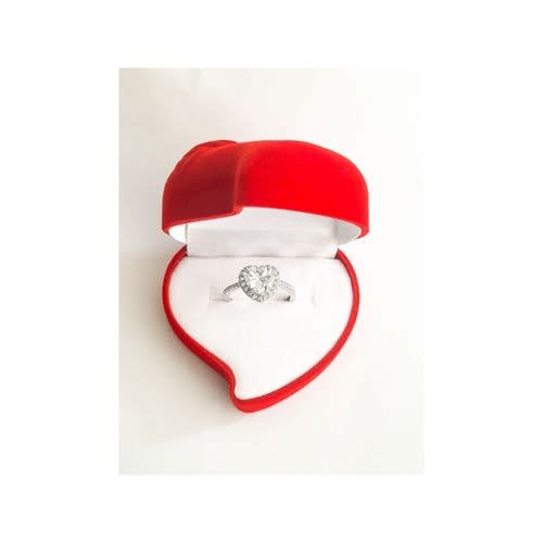 Adjustable Engagement Ring With Red Case
