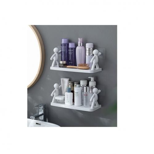 Durable 1pc Multifunctional Corner Wall Hanging  Shelf White