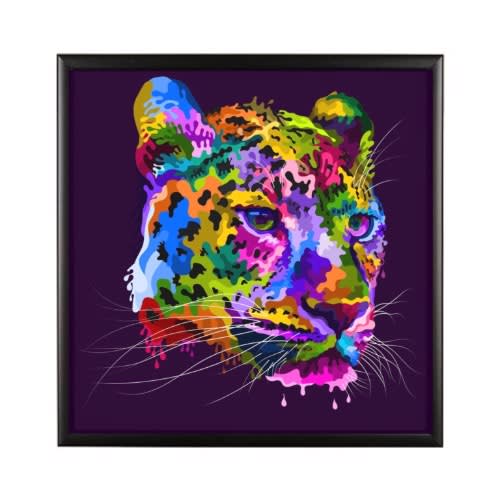 Wall Art Digital Print 30" By 30"-ready To Hang Plain Black Glass Frame 2097