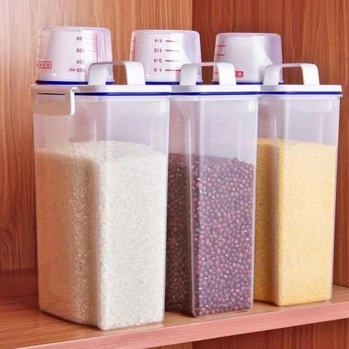 3pcs Cereal Container Set With Easy Pour Lid
