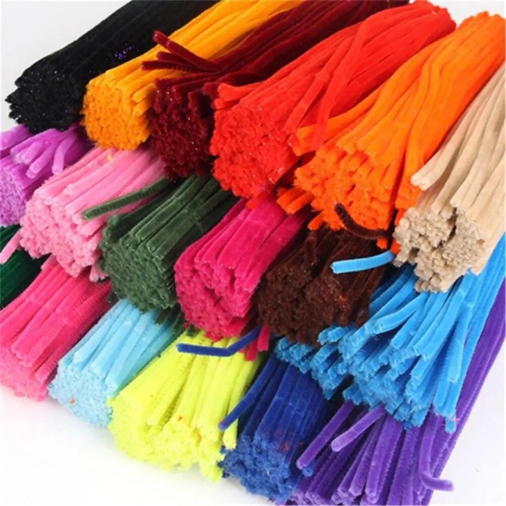 Children's Handmade DIY Toys 100 Roots Twisted Sticks Velvet DIY Handmade Materials Mixed Color Plush Material