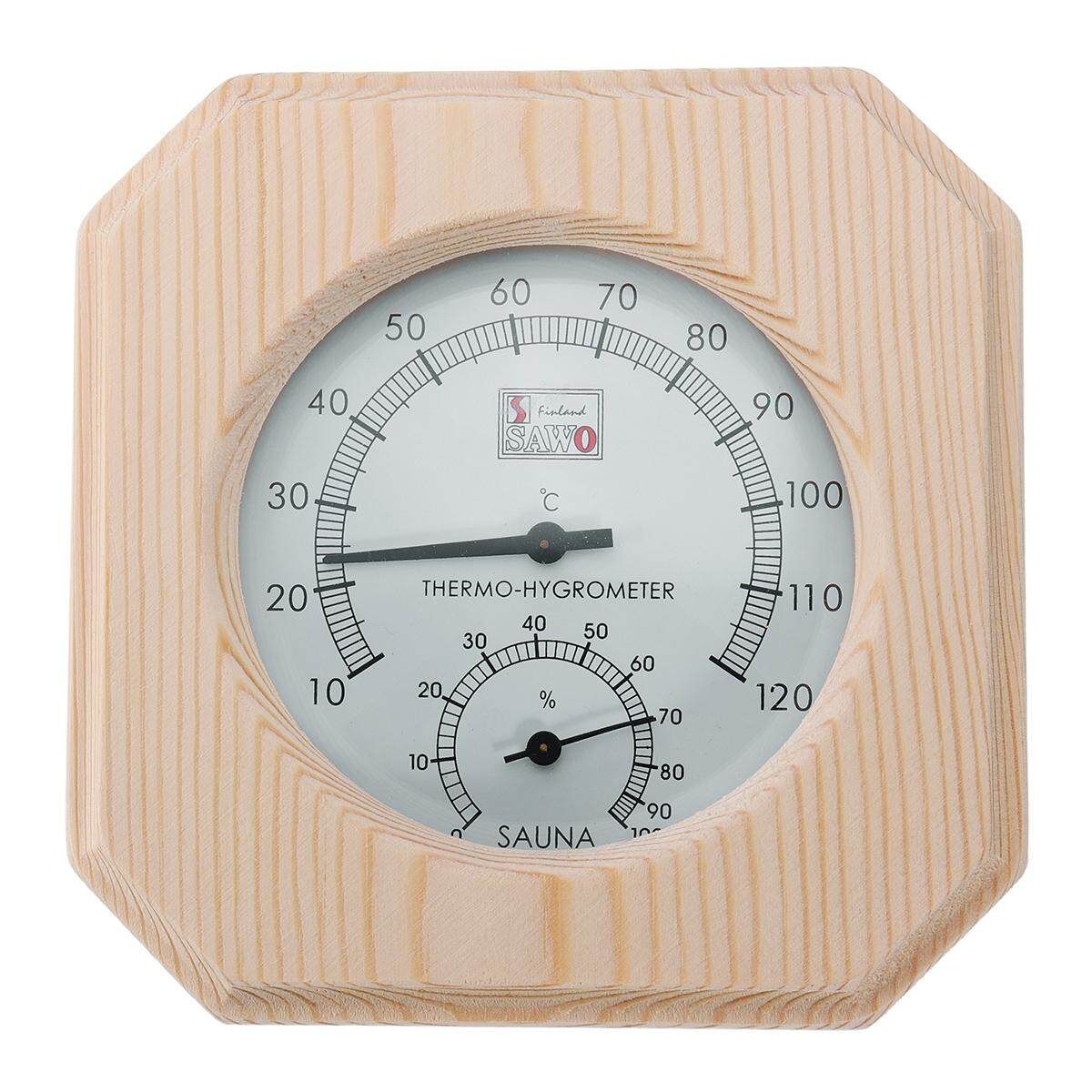 Single Sauna Accessory Wooden Hygrothermograph Hygrometer Sauna Room