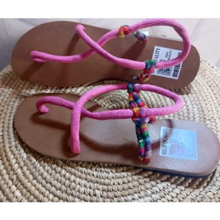 PINK-MULTICOLORED SANDALS