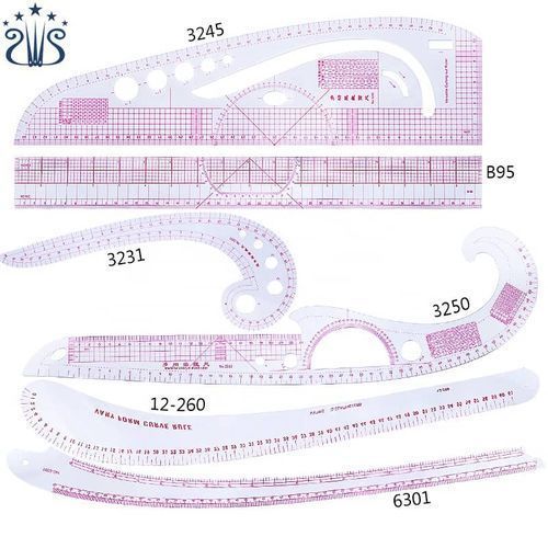 Set Of 6 French Curve Pattern Master Drafter Pattern Maker