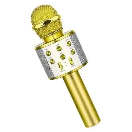 Professional Bluetooth Wireless Microphone Speaker - Gold