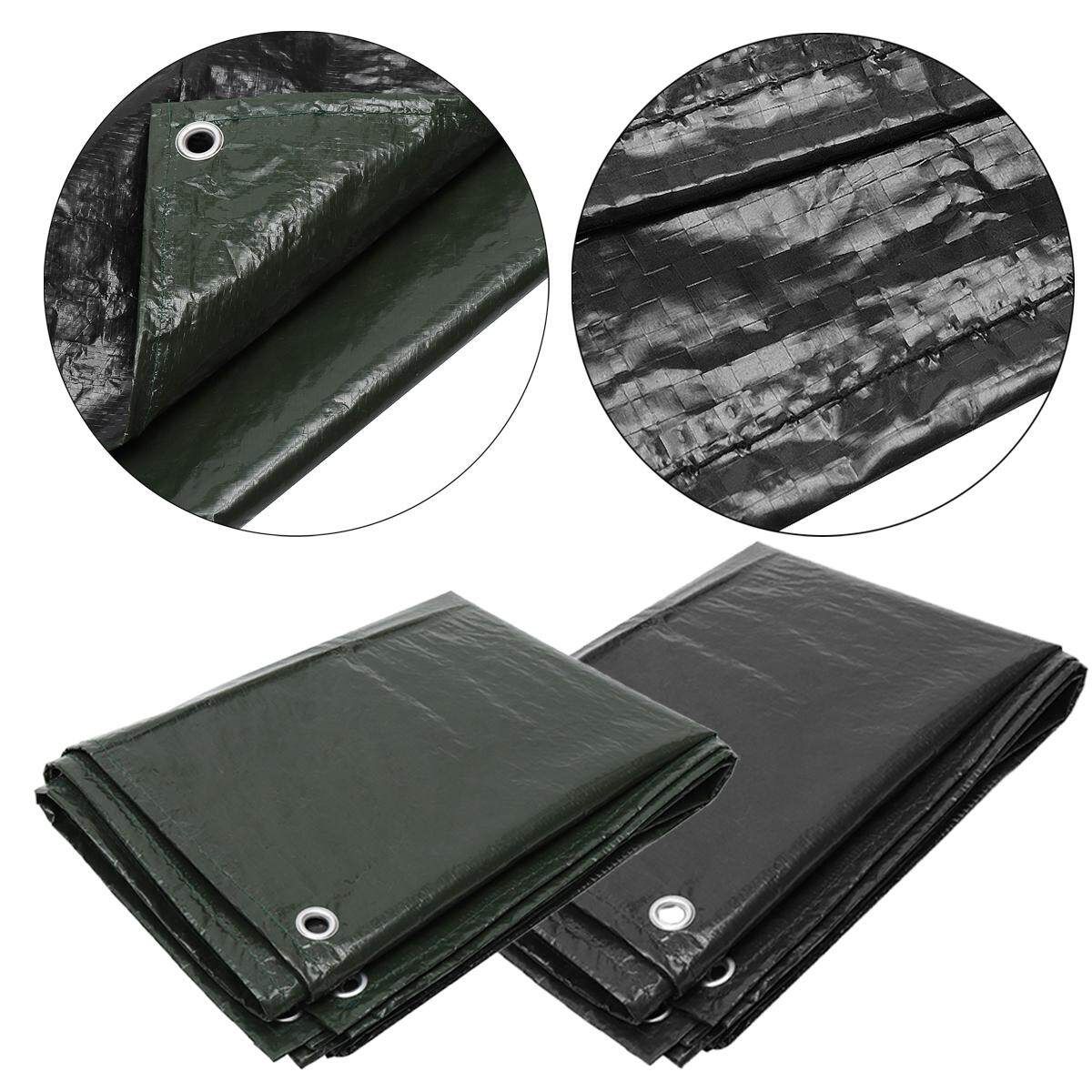 Extra Heavy Duty Waterproof PE Canopy Cloth Tent Tarpaulin Sheet With Eyelets 3m X 4m Green 3m X 4m