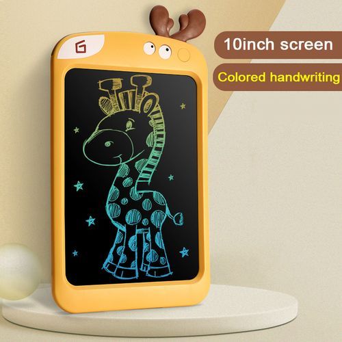 LCD Screen Smart Writing Board Kids Drawing Tablet Cartoons Graffiti Painting Copy Pad Erasable Electronic Handwriting Toy Gifts(#10 Yellow Colorful)