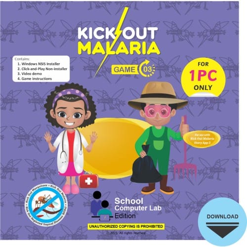 Kick Out Malaria - Game 3 - School Computer Lab - For 1 Windows Pc