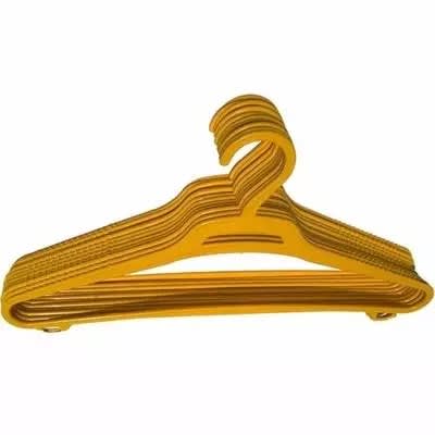 Fine Cloth Hanger And Dryer - Yellow - 12-piece