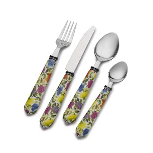 Stainless Steel Flatware Set - Gourmet Basics By Mikasa Provence Garden  -  16 Pieces