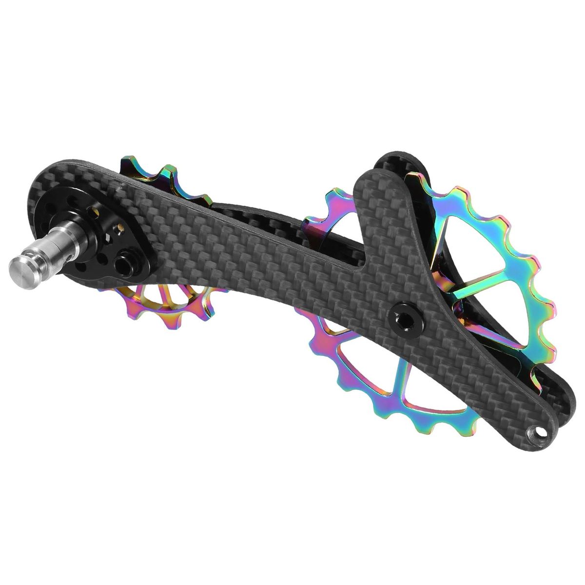 18T Carbon Fiber Rear Derailleurs Guide Bike Ceramic Bearing Jockey Pulley Wheel Set Bicycle Parts Replacement for Shimano R8000/8050/8070/9150/9170/9100