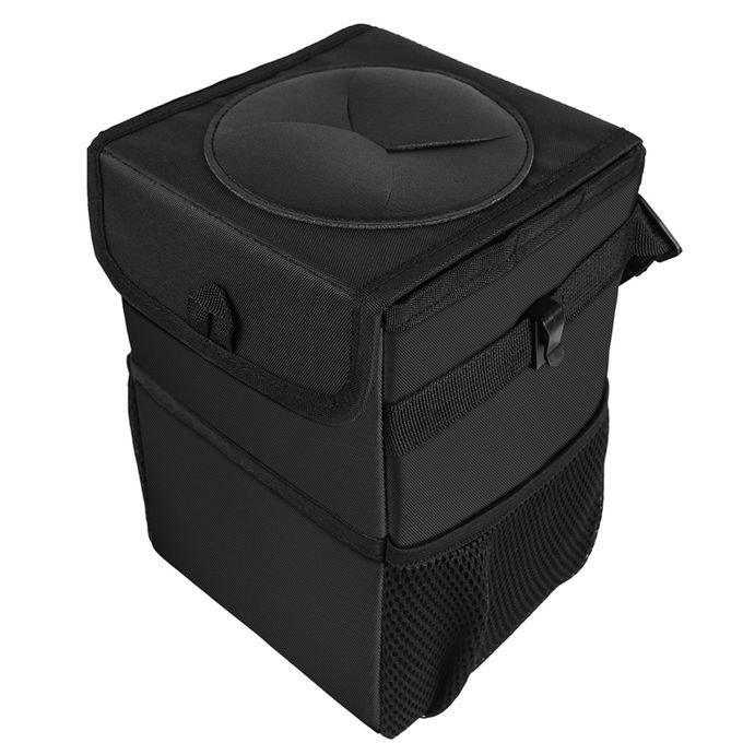 Car Trash Can Automotive Garbage Can With Lid Foldable