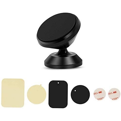 360 Degree Rotation Magnetic Phone Car Mount Holder - Black