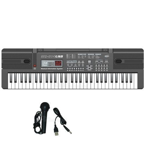 Electronic Keyboard Piano With Mic USB & MP3 Play & Record Function- 61 Keys