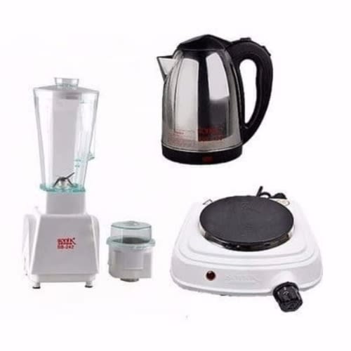 Sonik Blender, Electric Jug & Hot Plate Kitchen Bundle