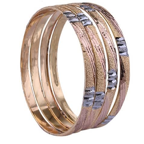 Girls Women Fashion Bangles - 4 in 1