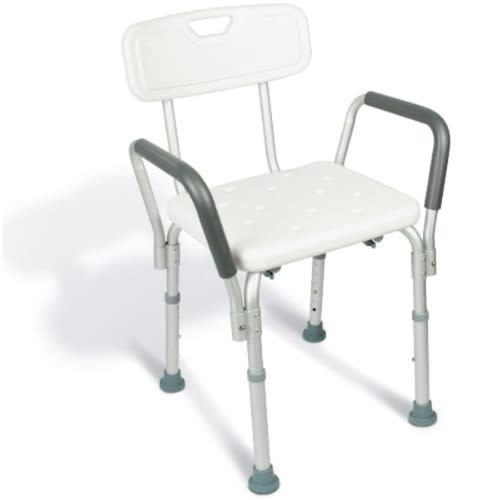 Elderly Bath Tub Shower Seat With Backrest And Protective Side