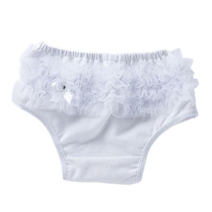 Baby Girls Shorts Pants Diaper Cover Bloomers XL For 12-24Months White
