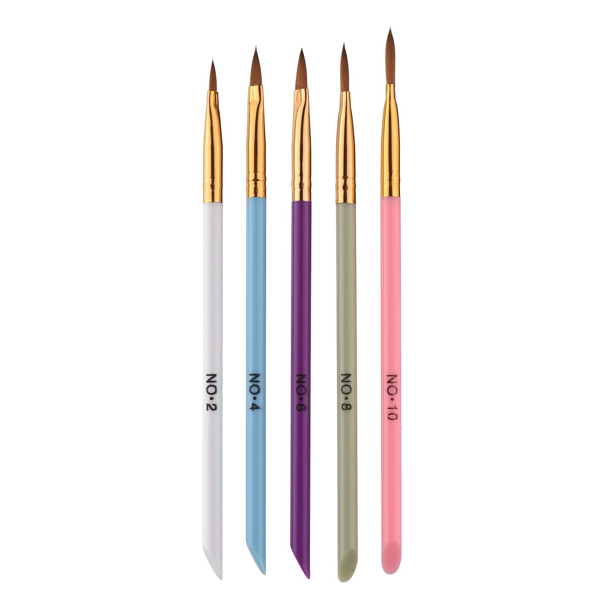 5pcs Acrylic Nail Art Brush Double-ended Nail Painting Pen Set