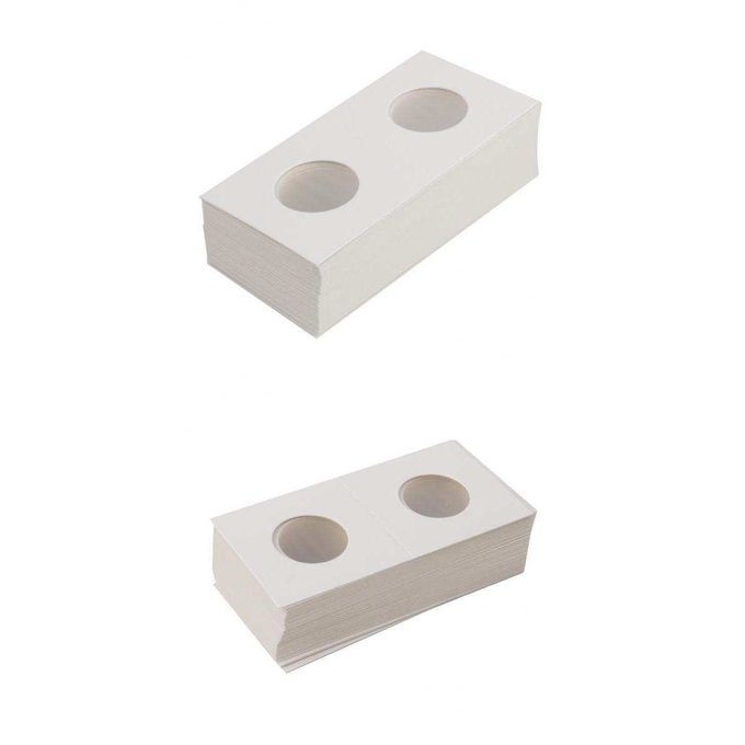 100x White 2x2 Cardboard Coin Holder Box Case  Mylar Supply 26
