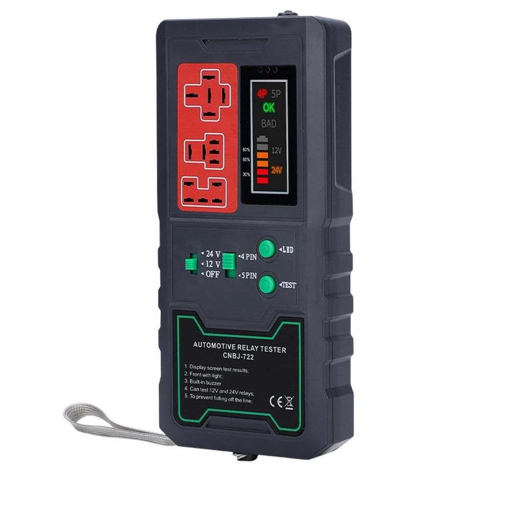 Car Relay Tester 12V/24V Car Circuit Tester With LED Screen