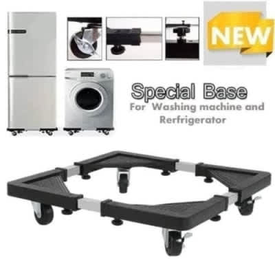Adjustable Base Stand For Washing Machine And Refrigerator With Wheels