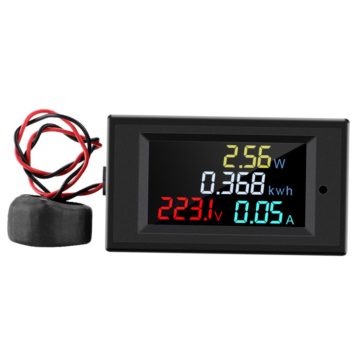 AC 80-300V Digital Voltmeter Ammeter Color LCD Display