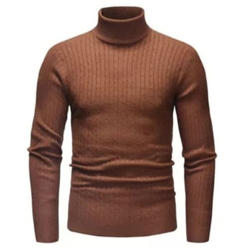 Mens Turtle Neck - Brown