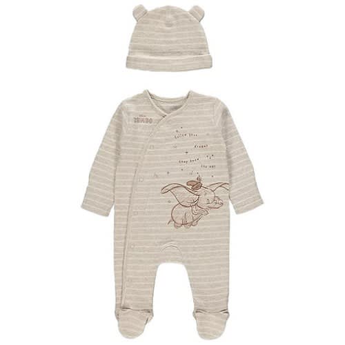 Disney Dumbo Striped Sleep Suit And Hat Set