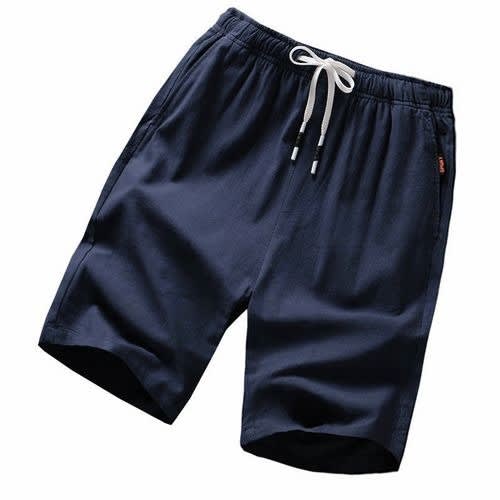Men's Plain Navy Blue Shorts