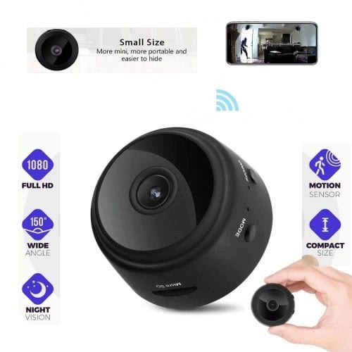 Mini Wireless Camera Wifi 1080p Hd With Night Motion Detection