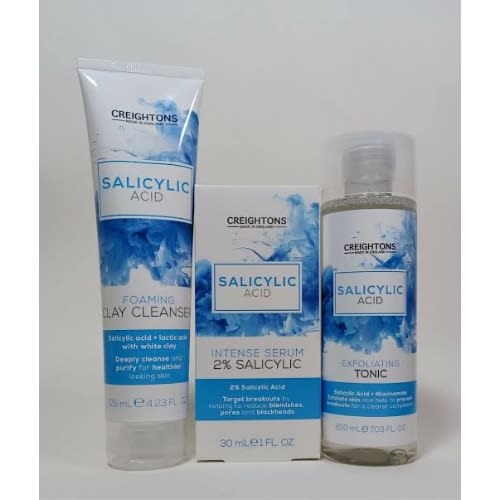 Salicylic Acid Foaming Clay Cleanser / Tonic And Serum - 125ml - 200ml - 30ml