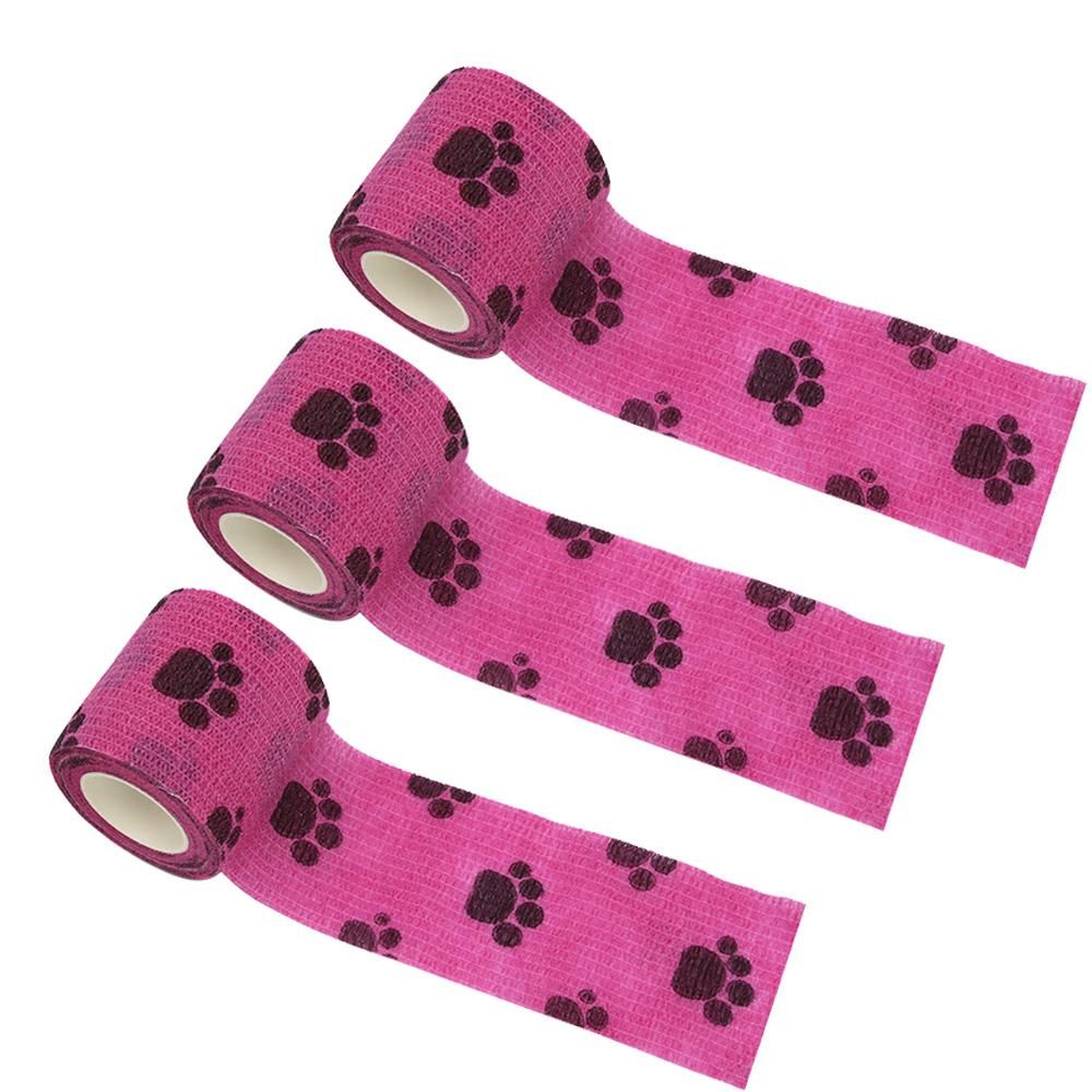 3 Rolls Breathable Non-woven Elastic Self-Adhesive Bandages Wrap