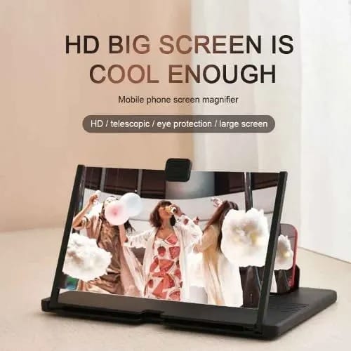 Smartphone Screen Magnifier Stand 3d Foldable Amplifier For Cell Phone With Adjustable Angle