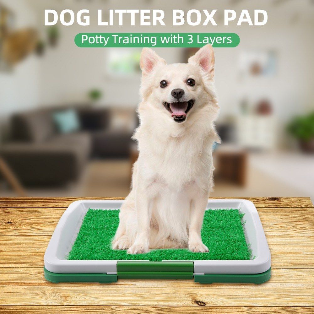 Dog Litter Box Pad Potty Training Synthetic Grass Mesh Tray