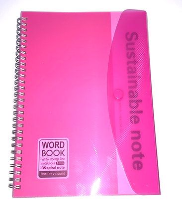 B5 Spiral Sustainable Note With Cover, Pink